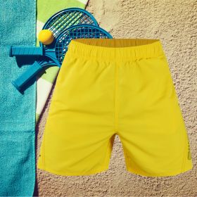 Men's Board Shorts Trunks Running Beach Tennis Volleyball Surfing Bottom Gifts Pack (Color: Yellow)