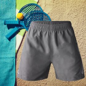 Men's Board Shorts Trunks Running Beach Tennis Volleyball Surfing Bottom Gifts Pack (Color: Dark Grey)