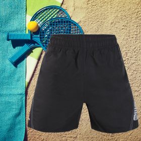 Men's Board Shorts Trunks Running Beach Tennis Volleyball Surfing Bottom Gifts Pack (Color: Black)