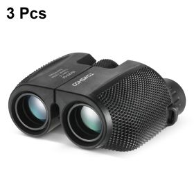 Professional Binoculars 10x25 BAK4 Prism High Powered Binocular Portable Hunting Telescope Scope monocular luneta (Color: Type 1 3 Pcs)