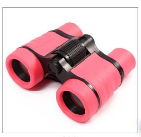 4X30mm Kids Binocular Telescopes Children Educational Folding Telescope Outdoor Bird Watching Optics Telescope Christmas Gift (Color: Pink)