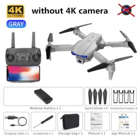 new K3 drone 4K HD dual camera foldable height keeps drone WiFi FPV 1080p real-time transmission RC Quadcopter toy PK sg906 pro (Color: grey No camera)