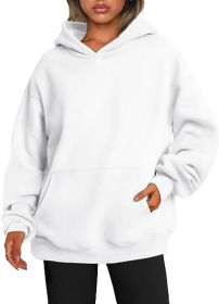 Women's Autumn Thick Hooded Sweater (Option: White-XL)